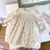 Girl Dresses Autumn Spring Baby Party Dress Long Sleeved Cotton Floral Printing Kids Princess European American Style