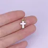 5pcs Enamel Brass Gold Plated Cross Pendant Charms 9x14mm Accessories For Making Necklace Bracelet Decorations 240222