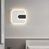 Lâmpada de parede moderna lâmpadas led minimalista branco preto para cabeceira corredor varanda quarto luzes casa arte decoração iluminação interior