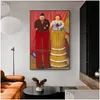 Gemälde Fernando Botero Berühmte Leinwand Ölgemälde Fettes Paar Tanzen Poster und Druck Wandkunst Bild für Wohnzimmer Home Decorati Dhor7