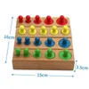 Montessori Cylinder Socket Puzzles Toy Baby Development Practice And SensesPreschool Educational Wooden Toys For Children 240223