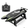 Elektriska/RC -båtar 30 km/h RC -båt 2,4 GHz Hög hastighet Racing Speedboat Remote Control Ship Water Game Barn Toys Children Gift Drop de DHGZC