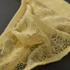 Sous-vêtements en dentelle pour hommes, maille respirante, séchage rapide, taille basse, string G, ajusté, sans couture, évacuant l'humidité