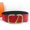 Klassisk herrdesignerbälte bred 7cm Cinto Womens Belt Big Alloy Buckle Red Brown Black Cintura Populära Trendy Luxury Belt Famous Dress Simple YD021 B4