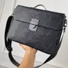 35x28 см Черные сумки на ремне с тиснением букв Дизайнерская сумка-мессенджер Мужские деловые сумки Винтажная сумка Crossbody Flap Pack Cros289E