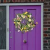 Decorative Flowers Artificial Daisy Flower Greenery Eucalyptus Leaves Summer Floral Wreath Spring Front Door For Living Room Housewarming