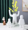 Creative Robot Vase Modern Decor Home Desktop Small Robot Upright Dried Flower Vase Living Room Decoration Accessories 240219