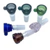 Bols de bang de style champignon coloré 14mm 18mm bol en verre à joint mâle pour accessoires de narguilé de tabac de tuyau d'eau de bang en verre