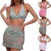 Women's Swimwear Sexy Comfortable Fashion Floral Print Beach Seaside Swim Suites Womens Shorts Ladies Tops By Bra Size