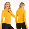 lu-89 schlanke, schnell trocknende, elastische Stehkragen-Reißverschlussjacke für Laufen, Fitness, Sport, Damen-Yoga-Jacke Lululemom