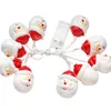 Cordes Père Noël Head Light String extérieur imperméable créatif bonhomme de neige LED décoration de Noël