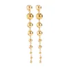 Dangle Earrings Material Beads Drop For Women Fashion Gold Color Irregular Bead Long Trendy Jewelry Gift
