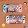 Fall Genshin Xiao Anime -fodral för Nintendo Switch OLED/Switch Console och Joycon Shockabsorption och Antiscratch Hard PC Cover