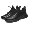 أحذية عالية الجودة للرجال للنساء الثلاثي الأسود الأسود الجلود منصة رياضية رياضة الأحذية الرياضية العلامة التجارية محلية الصنع
