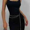 Bälten Womengaga French Metal Woven Medieval Double-Layer midjekedjetillbehör är Fashion Belt Sexiga koreanska kvinnor QW5240Z