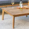 Lägermöbler utomhus modern soffa set naturlig teak med rotting och kudde - Vallene