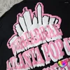 Herr t-skjortor rosa pufftryck verdabrae atlanta tee män kvinnor hip hop 3d grafisk t-shirt högkvalitativ topps svart kort ärm