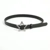 Riemen Roze Leer Elastisch Strass Ster Gesp Riem Y2K Binding Verfraaid Tailleband Pentagram Retro Decoratie Accessoires