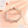 Chain Chain U Bamboo Knot Style Stainless Steel Bracelets Women Fashion Jewelry Christmas Gift Drop Delivery Dhb9Q Dhgzf
