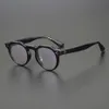 Mode solglasögon ramar acetatglasögon ram män vintage designer rund optisk glasögon myopia läser kvinnor recept clear246b