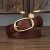 23cm Do Old Copper Buckle Width Women Cowskin Genuine Leather Belt For Female Strap Ladies Adjustable Belts Retro High Quality 240219