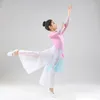 Stage Wear Girl's Classical Dance Qipao Body Charm Gauze Clothing Fan Umbrella Chinese Performance