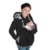 Maternity Hoodie Coat Three-In-One Hoodie Winter Kangaroo Pocket Maternity Sweater Jacket for Pregnant Women Oversized Hoodie 240219