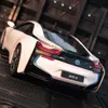 Литые модели автомобилей Бесплатная доставка 1 24 BMW I8 Суперкар модель автомобиля из сплава Литье под давлением игрушечных транспортных средств Собирать подарки Транспортная игрушка без дистанционного управления