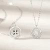 Pendants Jialy CZ Star Compass S925 Collier de couple simple en argent sterling Chaîne de clavicule simple pour femmes Bijoux d'anniversaire Cadeau