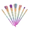 Makeup Brushes 7PCS Dazzling Colors Set Professional Beauty Accessory Elegant Colorful Non-marking Concealer Brush Birthday Gift