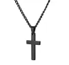 Mens rostfritt stål Cross Pendant Halsband Män religion Faith Crucifix Charm Titanium Steel Chain for Women Fashion Jewelry Gift 2024224