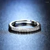 Klaster pierścieni 925 Sterling Silver Women dzwonią w klejnotach regulowanych