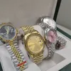 Datejust mulheres relógio casais relógio de luxo completo aço inoxidável banhado a ouro mostrador montre de luxe luminoso designer relógios masculino 36-41mm clássico 126234 SB035 B4