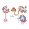 Spille 3 pz/set Simpatico Cartone Animato Unicorno Flamingo Dinosauro Spilli Bottoni Con Fascino Per Zaino Giacca Bambini Bambini Gioielli Regali