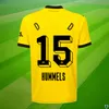 23 24 Maglie da calcio Reus Dortmunds 2023 2024 Borussia Soccer Haller Shirt da calcio Bellingham Neongelb Hummels Brandt Men Kit Kit Special All Black Maillot de Foot