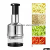 wholesale Fruit Vegetable Tools Handpressing Cutter Manual Onion Chopper Garlic Crusher Mash Device Dicer Mixer Kitchen Drop Delivery Home G Dhvhq