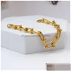 Chain Chain U Bamboo Knot Style Stainless Steel Bracelets Women Fashion Jewelry Christmas Gift Drop Delivery Dhb9Q Dhgzf