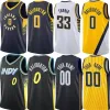 0 Tyrese Haliburton Pacer Basketball Maglie Pascal Siakam Bennetict Mathurin Obi Toppin Myles Turner Buddy Hield Jalen Smith Jarace Walker City Jersey Custom