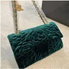 Fall Winter 2023 Womens Camellia Double Flap Designer Bag Velvet Flower Quilted Wallet Hardware Chain Shoulder Crossbody Sac Multi214c