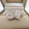 Luomansi 0.5CT 5MM D Earrings S925 Silver Passed the Diamond Test Women Jewelry Wedding Party Birthday Gift 240219