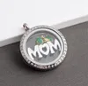 20pc Top Alloy Metal Charms Moon Shape Mom Floating Family Charms Fit 30mm Magnetic Glass Locket2590219