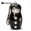 Evening Bags FOSIZZO Russian Doll Bag Acrylic Roly-Poly Purse Beads Tote Design Wedding Clutch Ladies Handbags Wallet FS519313067