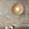 Wandleuchte, japanische Retro-Holzmaserung, Lampen für Nachttisch, Arbeitszimmer, Esszimmer, Flur, rund, Innen-Deko, G4-Wandleuchte, Leuchten, 110 V, 220 V