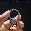 Portachiavellini reali titanium ginnello con fibbia con fibbia ciondolo super leggero di alta qualità uomo in acciaio inossidabile inossidabile