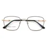 ファッションサングラスフレームメン用女性の四角い眼鏡メタルメガネフルリムrx眼鏡メモリ軽量eyflexibleアイウェア3114