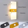 Wall Lamp Radar Motion Sensor Led Acrylic Light Square Double-head For Bedroom Living Room Stairs