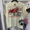 デザイナーヘルスターシャツデザイナーメンズTシャツグラフィックティー衣料ラッパー洗浄グレーヘビークラフトユニセックス半袖トップハイストリートファッションレトロヘル女性Tシャー