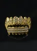 Hip Hop Gold Teeth Grills Top Bottom Grills Dental Mouth Punk Teeth Caps Cosplay Party Tooth Rapper Jewelry Gift3263447