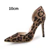 Sandaler Autumn Sexy Leopard Print Womens Shoes High Heels 6-10 cm Elegant Office High Heels Womens Sandaler Luxury Single Shoes J240224