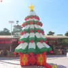 wholesale Attività all'aperto 10 mH (33 piedi) Con ventilatore gigante Illuminazione gonfiabile Albero di Natale Saldi Decorazione natalizia Gonfiabili Mongolfiera USA Stock